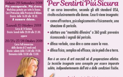 Corso Full-Immersion Difesa Donna – 20/21 e 27/28 Ottobre 2018