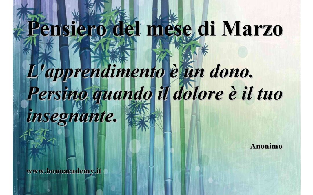Pensiero del mese di Marzo