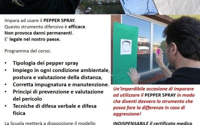 Workshop Pepper Spray – 13 maggio 2018